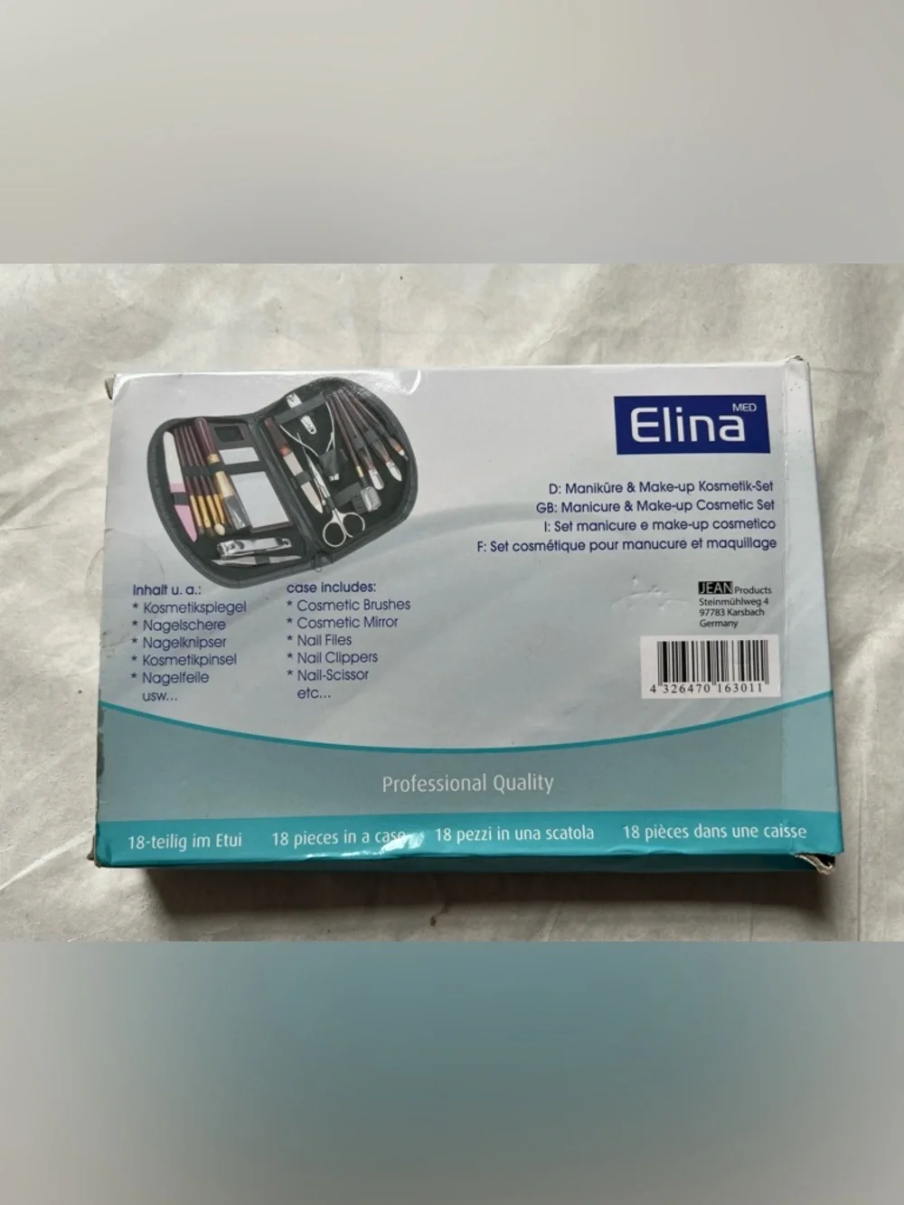 Elina 18 Pieces Professional Manicure /Pedicure Kit & Make Up Set
